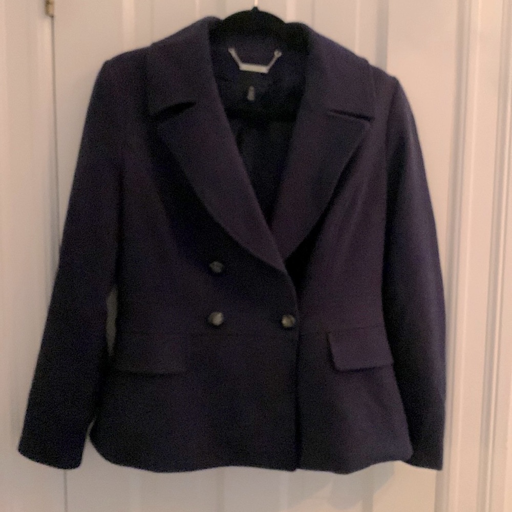 White black navy blazer